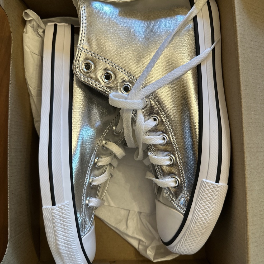 Size 8.5 - Converse Chuck Taylor All Star High Metallic Granite A14875C Women's